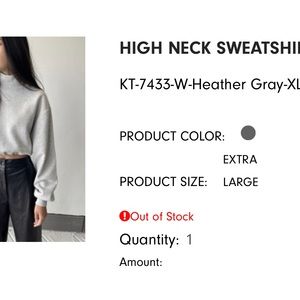 Oak & Fort New with Tag highneck sweatshirt size xl